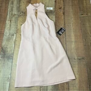 Express Women's NEW Pink Black Lace Fully Lined Date Night Halter Dress Sz 6